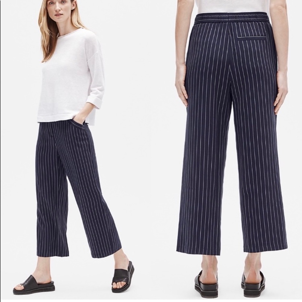 NWT EILEEN Fisher stripe pants reg $238 size small
